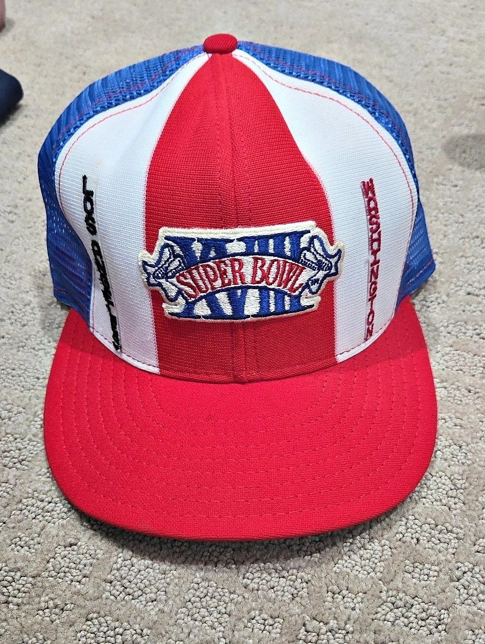 Retro 1984 Super Bowl XVIII Trucker Hat - LA Raiders vs Washington - NFL -